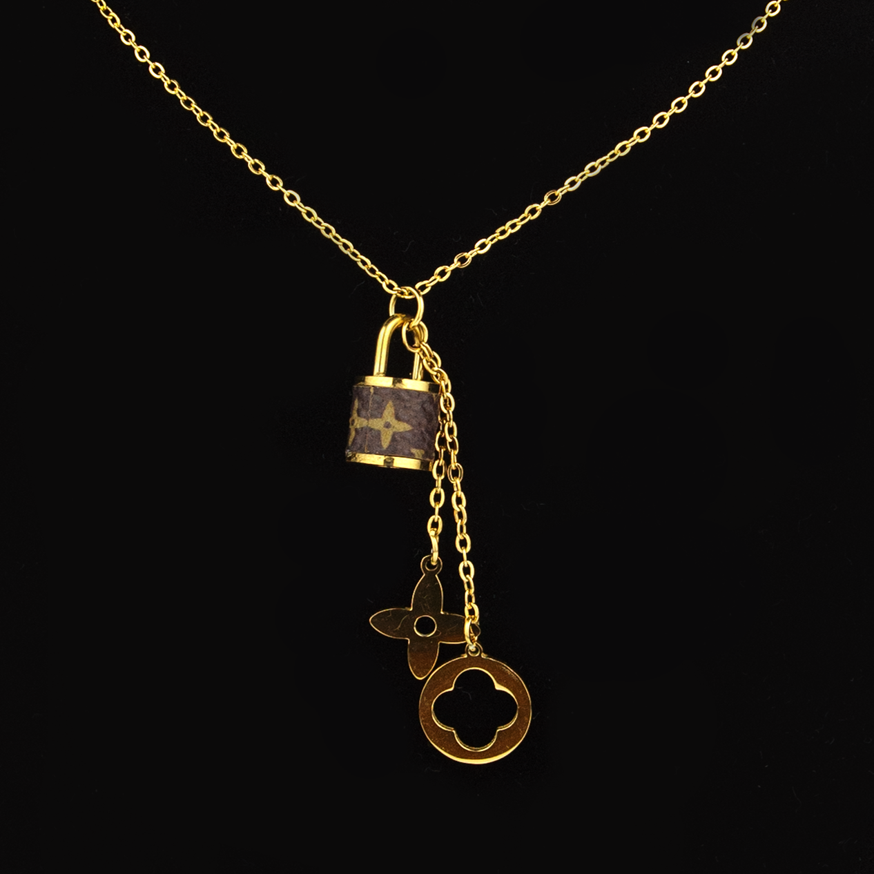 Lv Lock Necklace