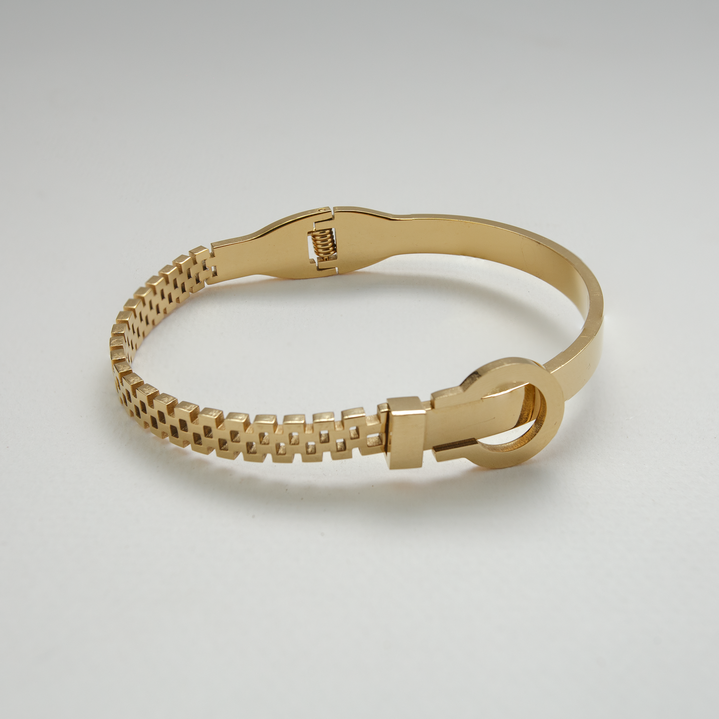 Gold Buckle Bangle