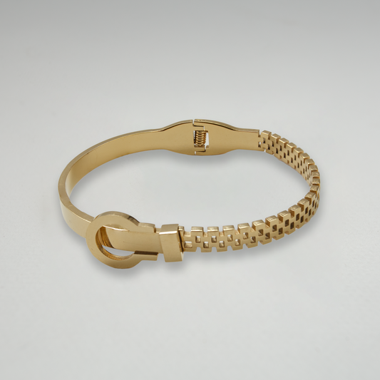 Gold Buckle Bangle