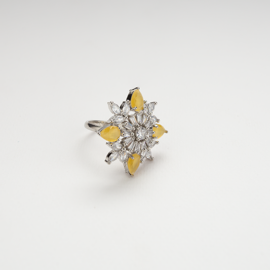 Cambodian Yellow Zicron Ring