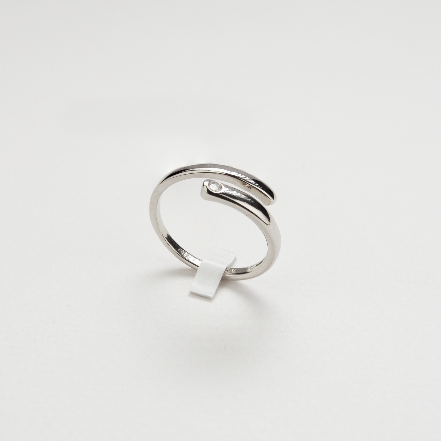 Silver Plated Stylish Solitiaire Adjustable Ring