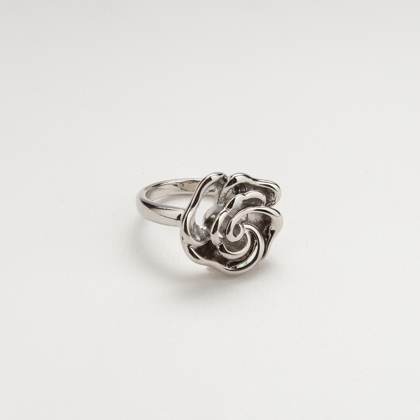 Rose Ring In Stainless Steel