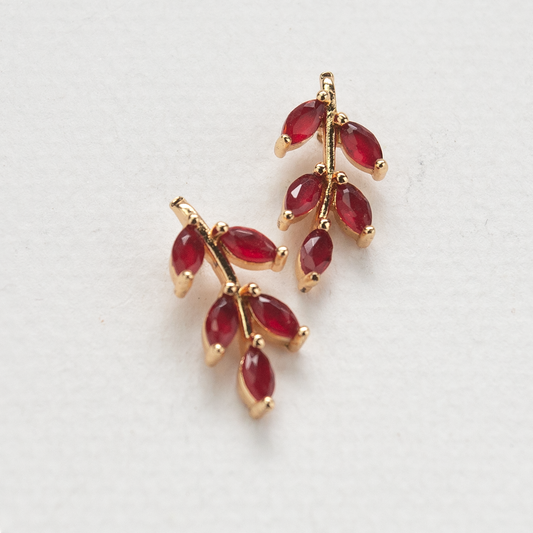 Red Stem Earrings