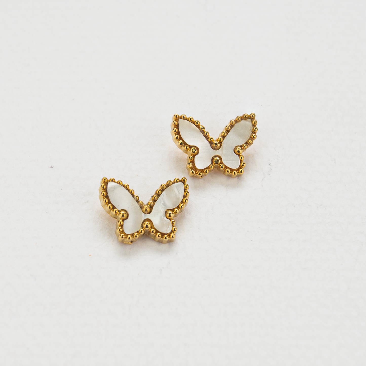 White Butterfly Studs