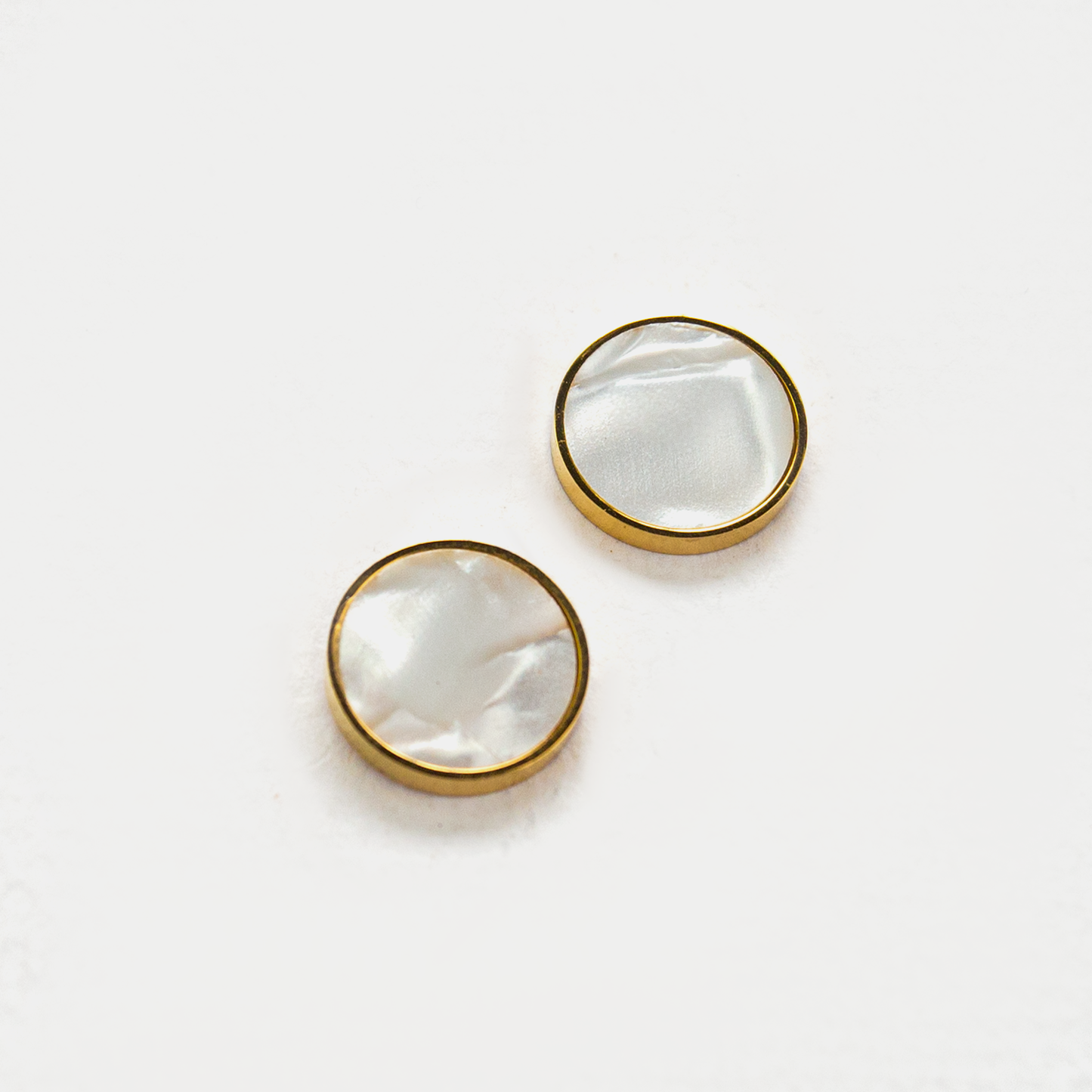 White Marble Studs