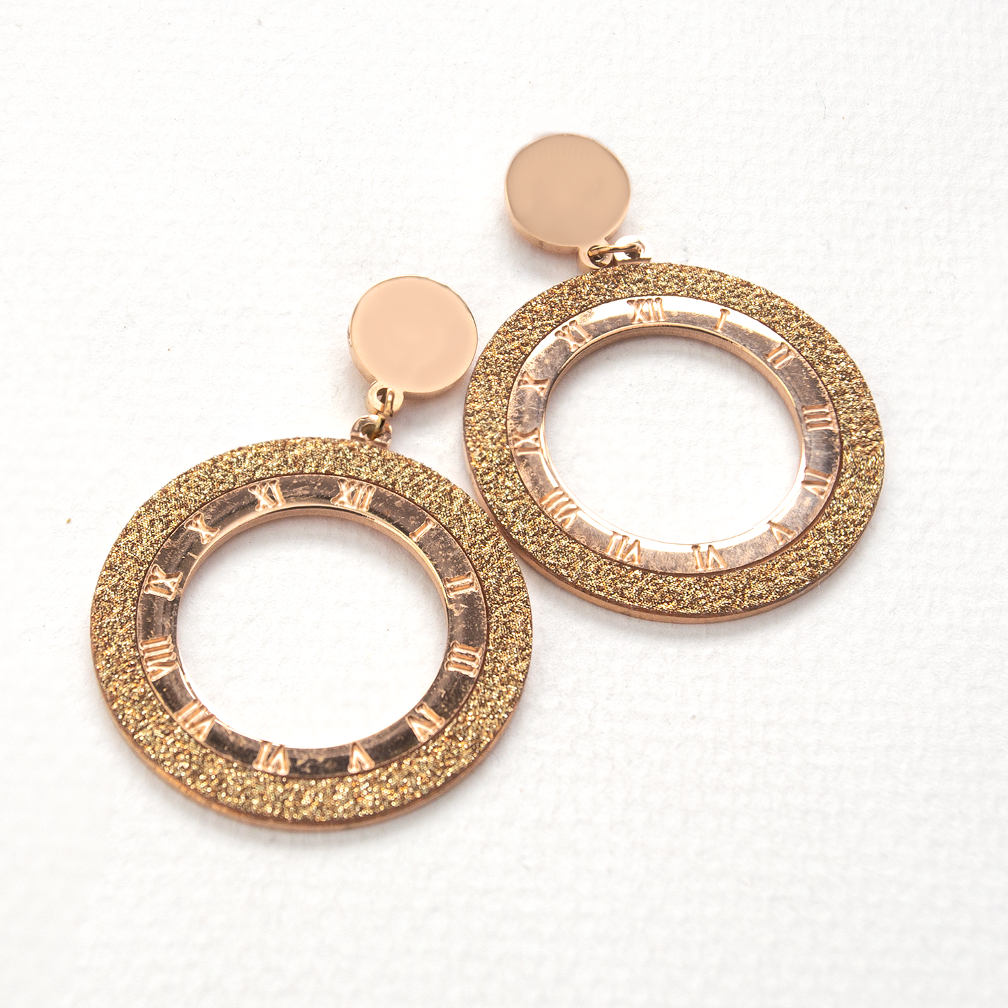 Golden Retro Sphere Earrings