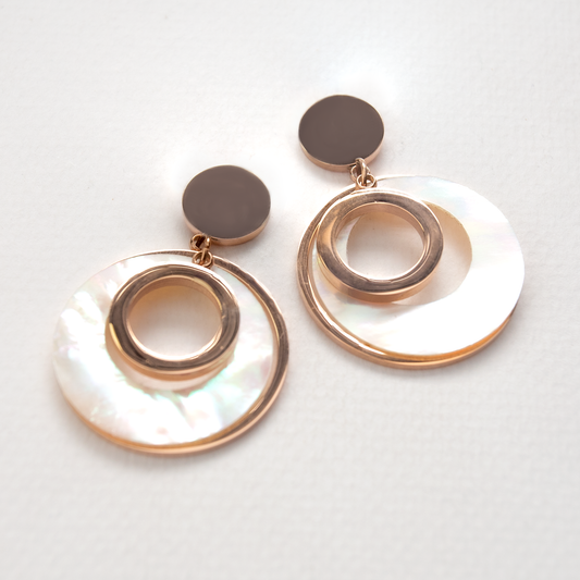 Rose Gold Sphere Earrings