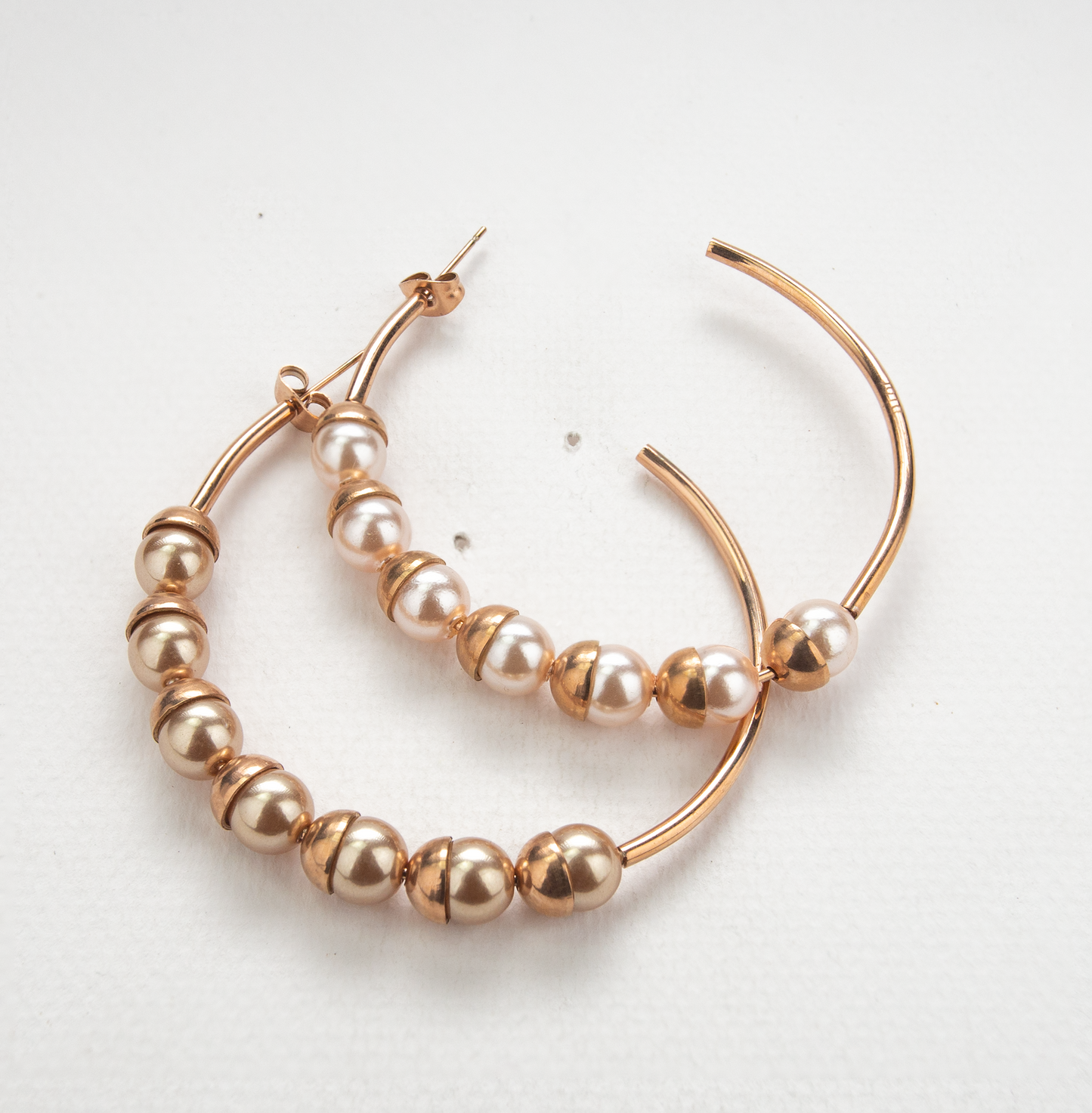 Golden Bead C-Hoops