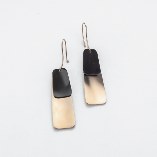 Black Golden Tassel Earrings