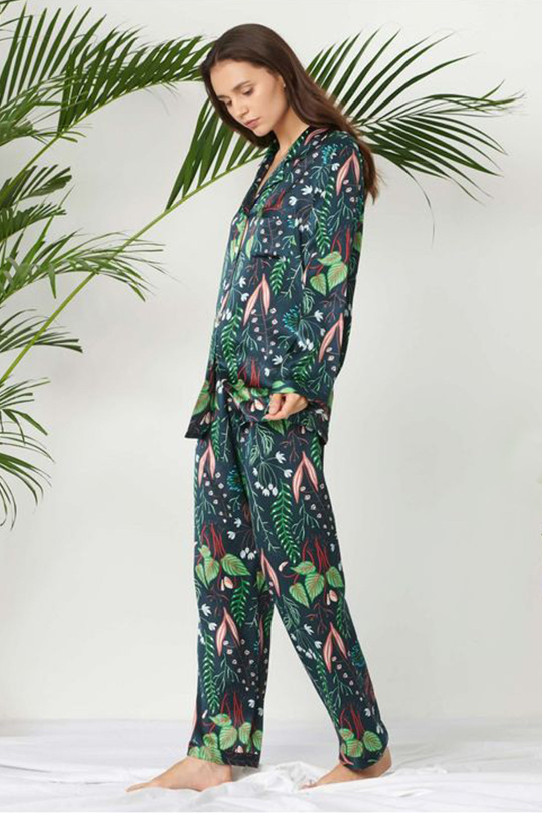 g&g Fashion Forward Nightwear Satin Pajama set COMFORTABLE and BREATHABLE Women pJ Set