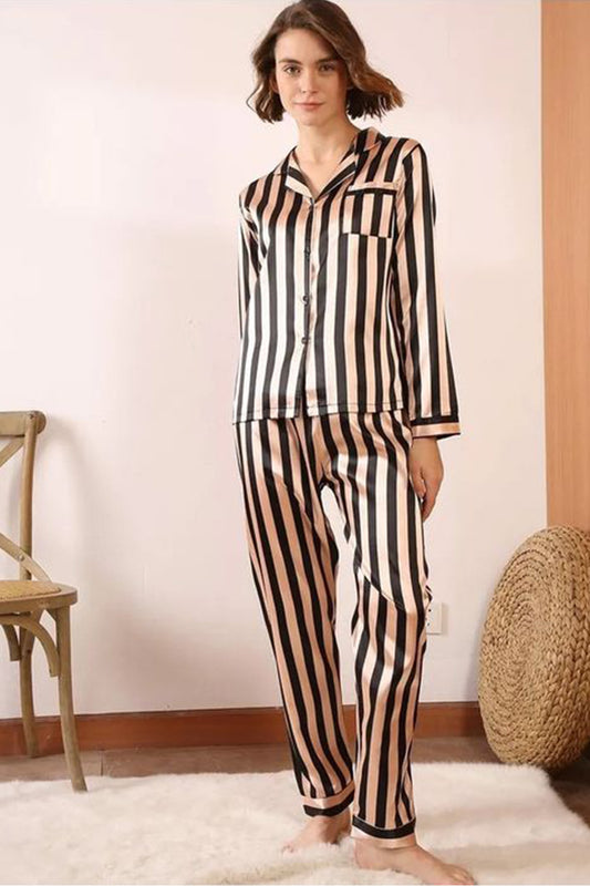 g&g Fashion  Nightwear Strip Pajama set COMFORTABLE and BREATHABLE Women pJ Set