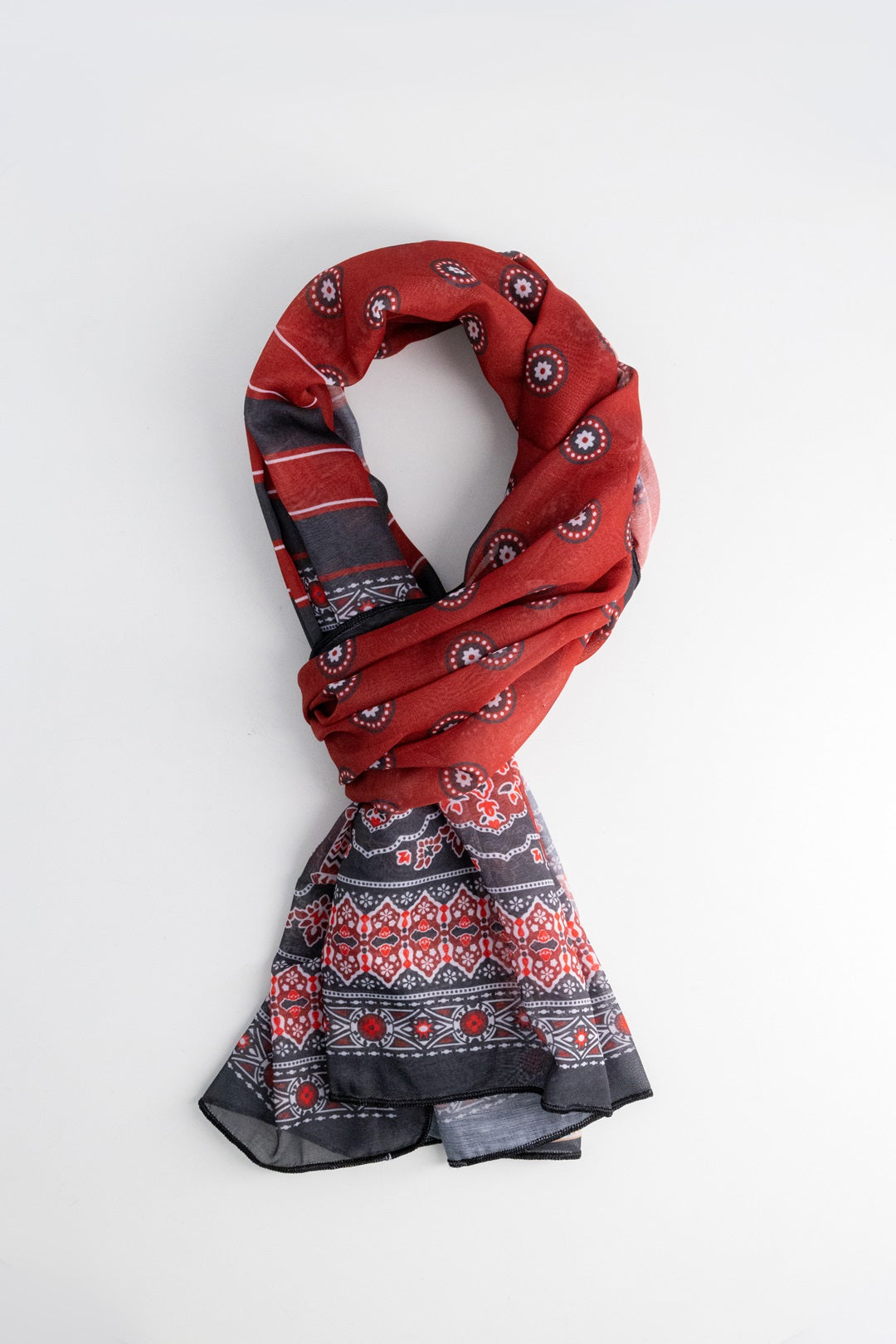 TRADITIONAL RED PRINTED STOLE