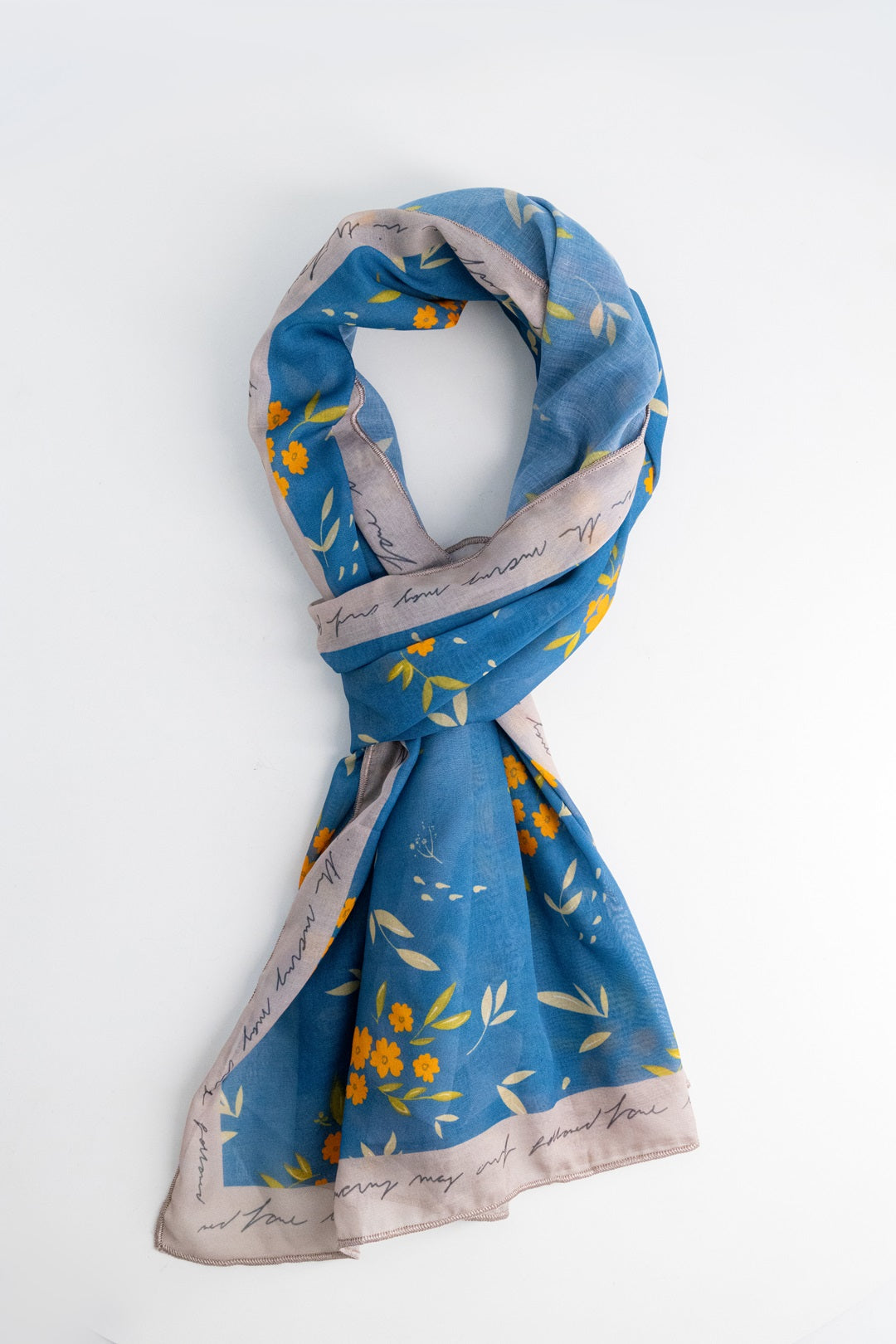 BLUE & YELLOW FLORAL STOLE