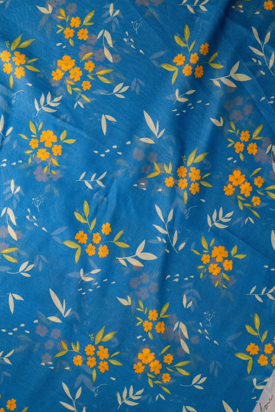 BLUE & YELLOW FLORAL STOLE