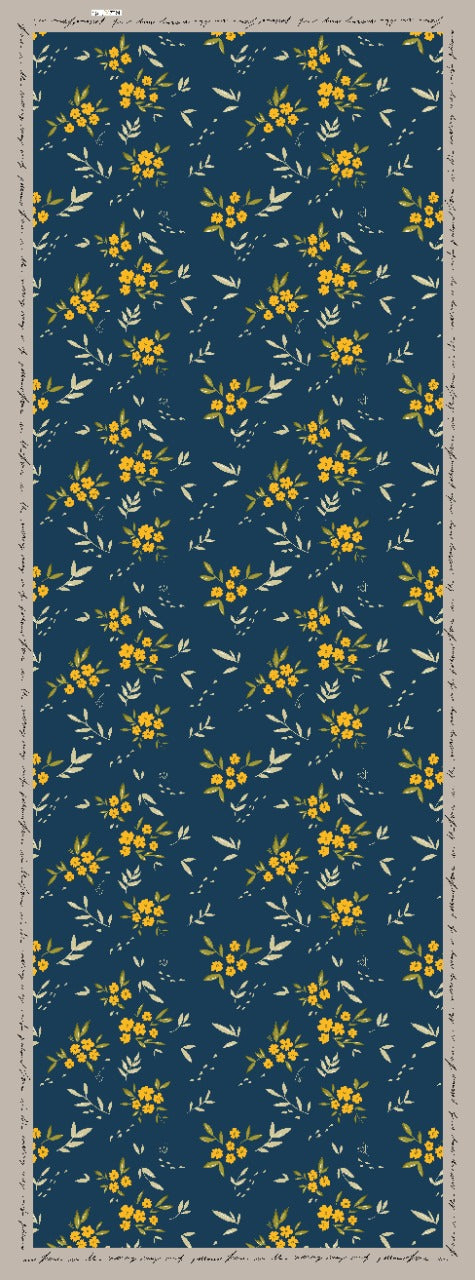 BLUE & YELLOW FLORAL STOLE