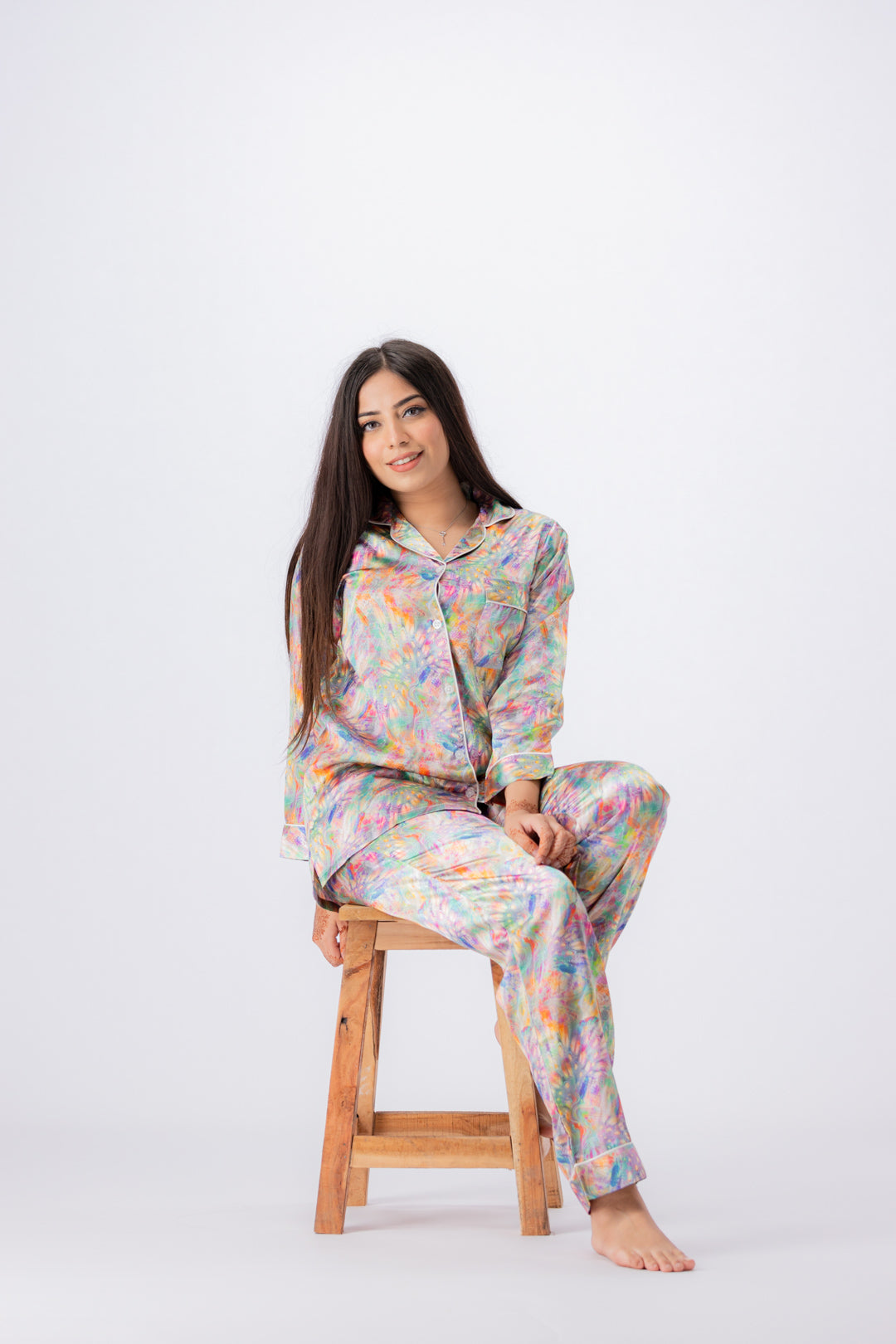 g&g - Women's Short-sleeve Silk PJ Set