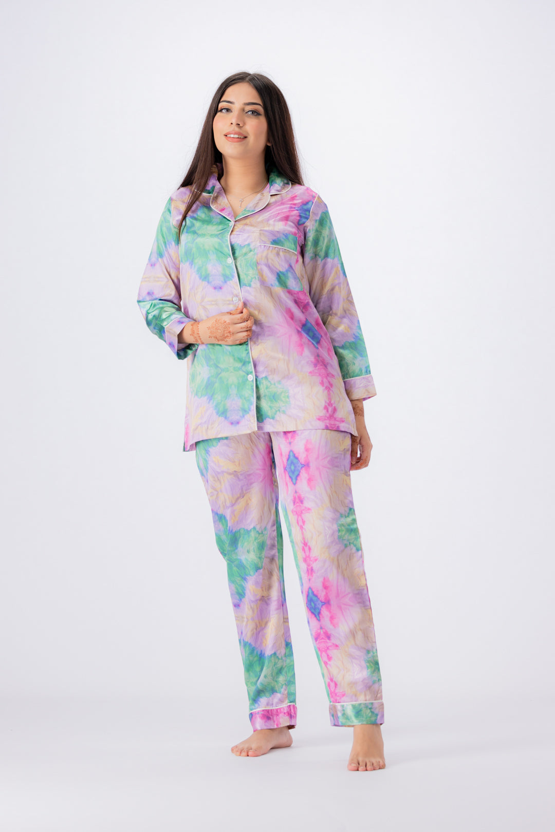 g&g - Women's Short-sleeve Silk PJ Set