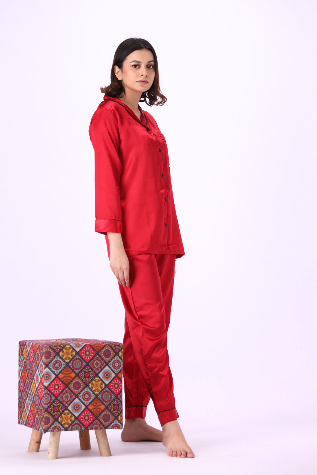 g&g - Silk Satin Plain PJ Set