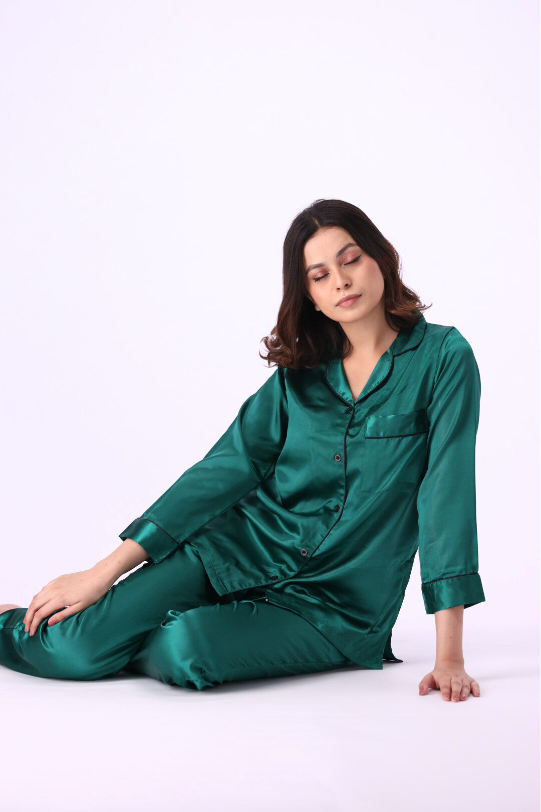 g&g - Silk Satin Plain PJ Set