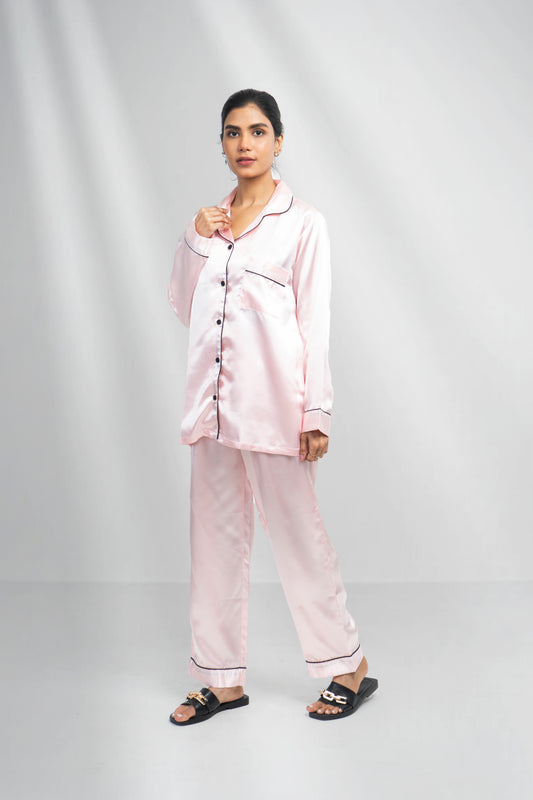 g&g - Silk Satin Plain PJ Set