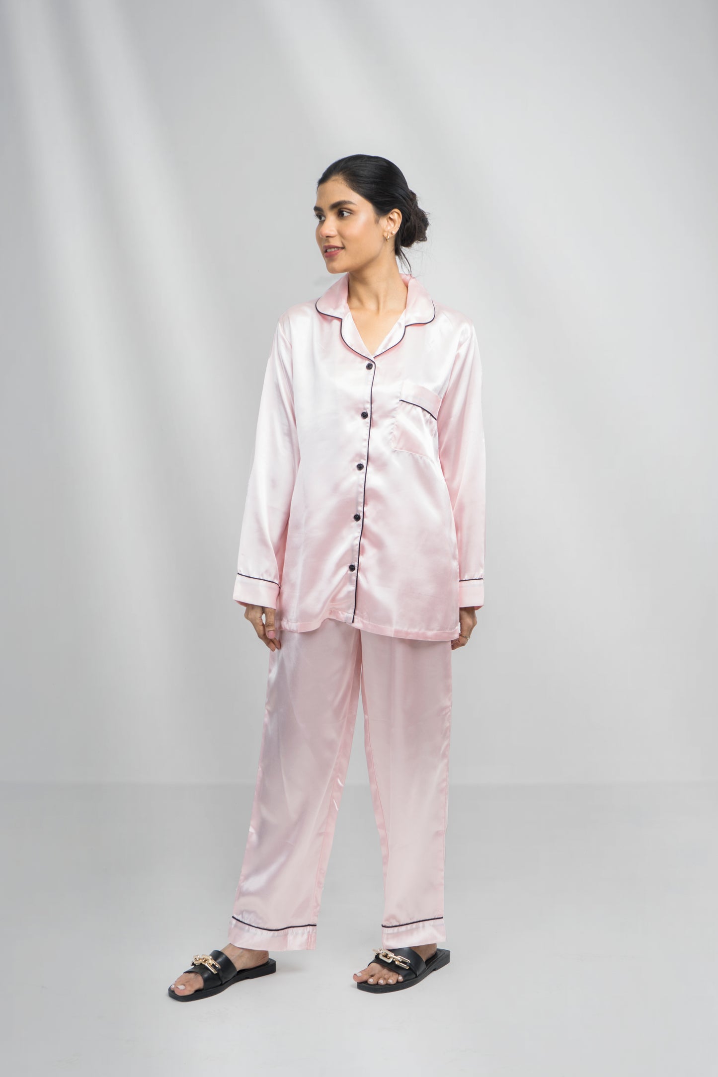 g&g - Silk Satin Plain PJ Set