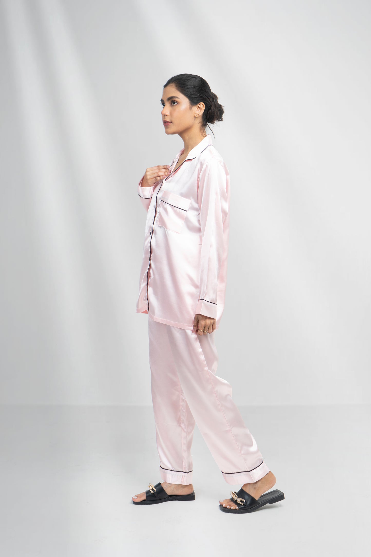 g&g - Silk Satin Plain PJ Set