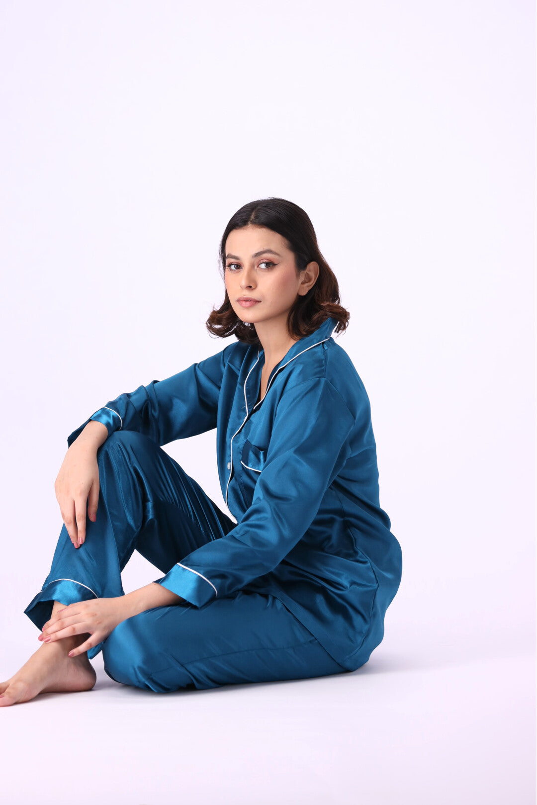 g&g - Silk Satin Plain PJ Set