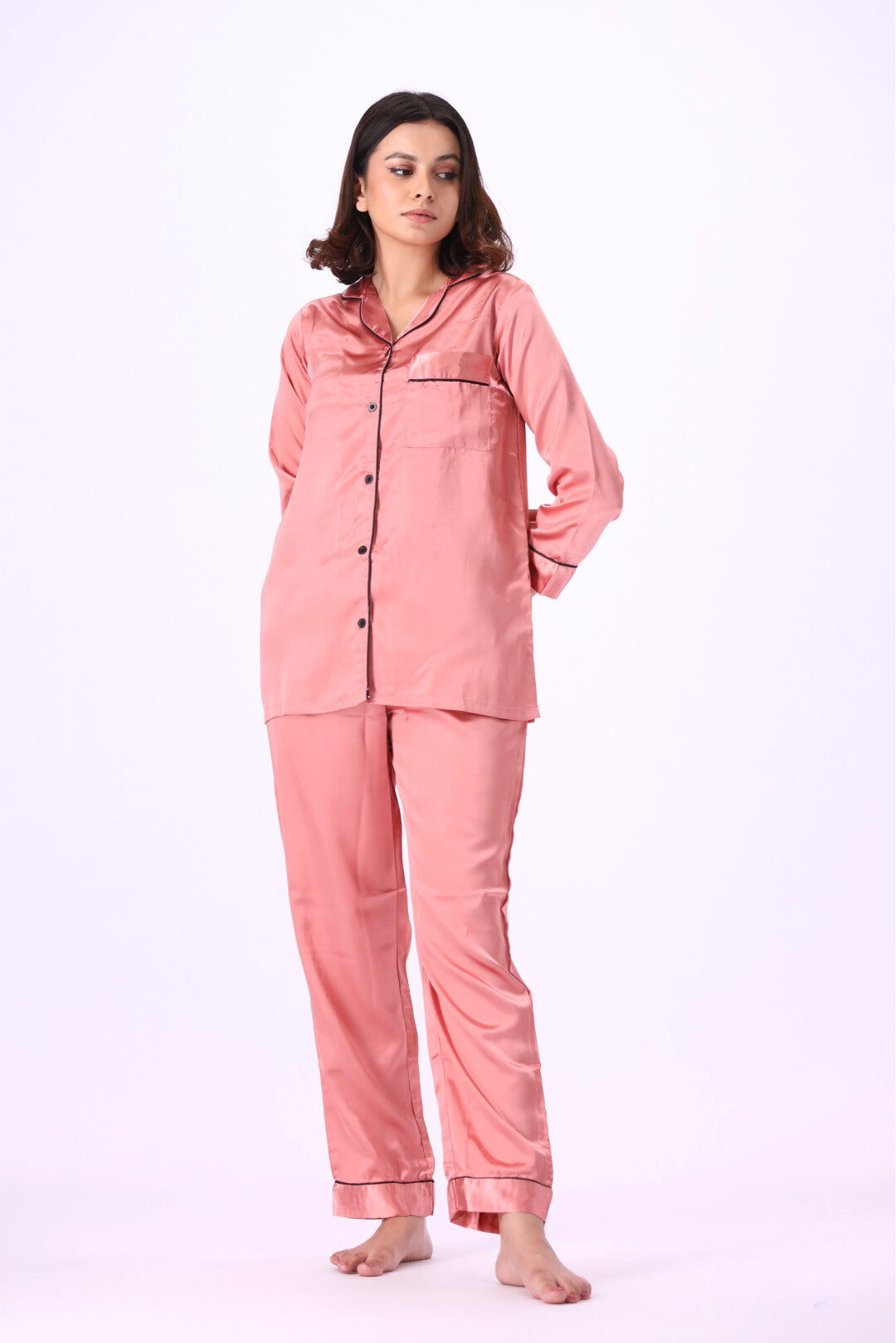 g&g - Silk Satin Plain PJ Set