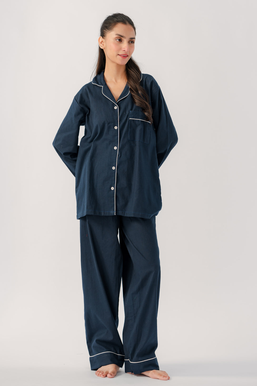 g&g - Royal Blue Iron-Ezee PJ Set