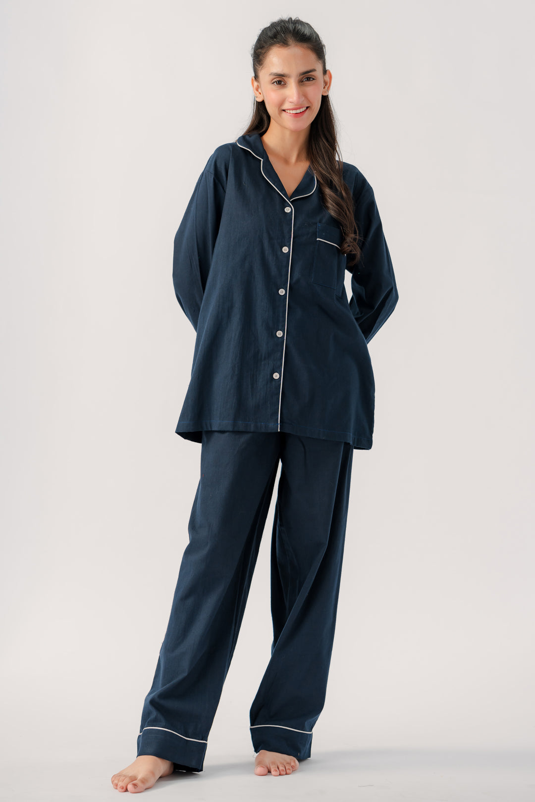 g&g - Royal Blue Iron-Ezee PJ Set