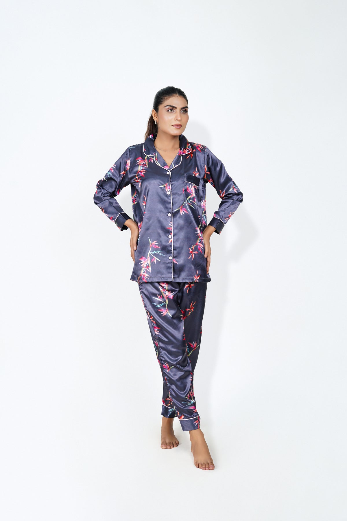 g&g Gleaming Nights 2pc Women Printed Pajama Set Nightdress