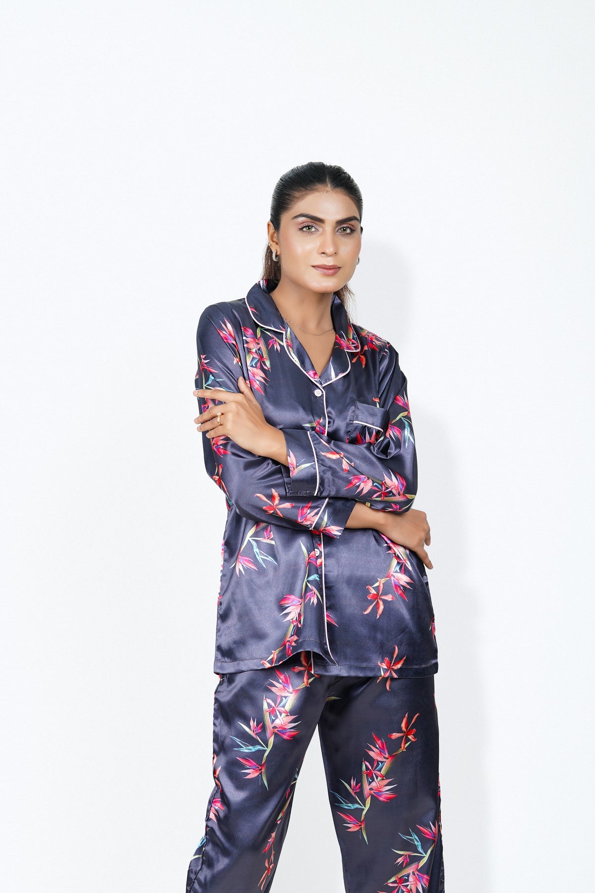 g&g Gleaming Nights 2pc Women Printed Pajama Set Nightdress